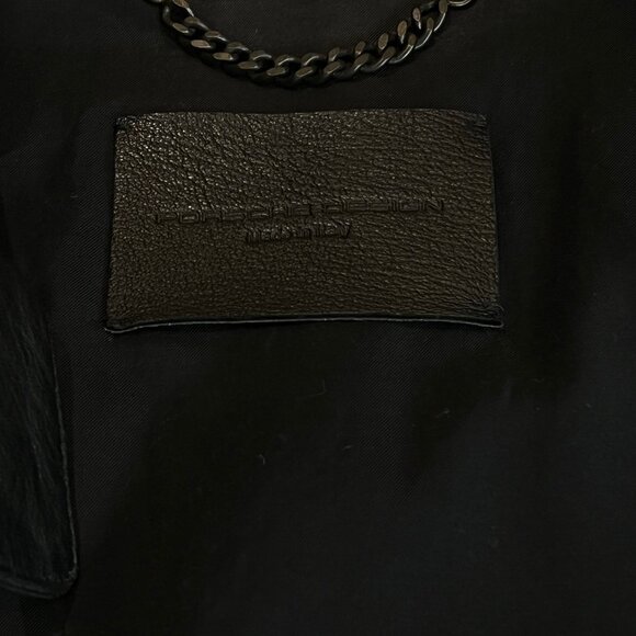 Porsche Design by BOSS Men’s Leather Biker Jacket - Picture 10 of 11